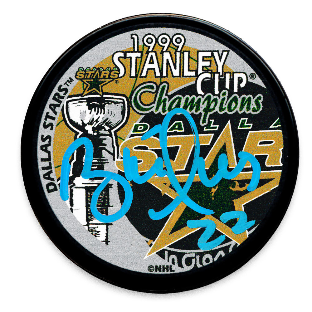Brett Hull Dallas Stars 1999 Stanley Cup Champions Autographed Puck