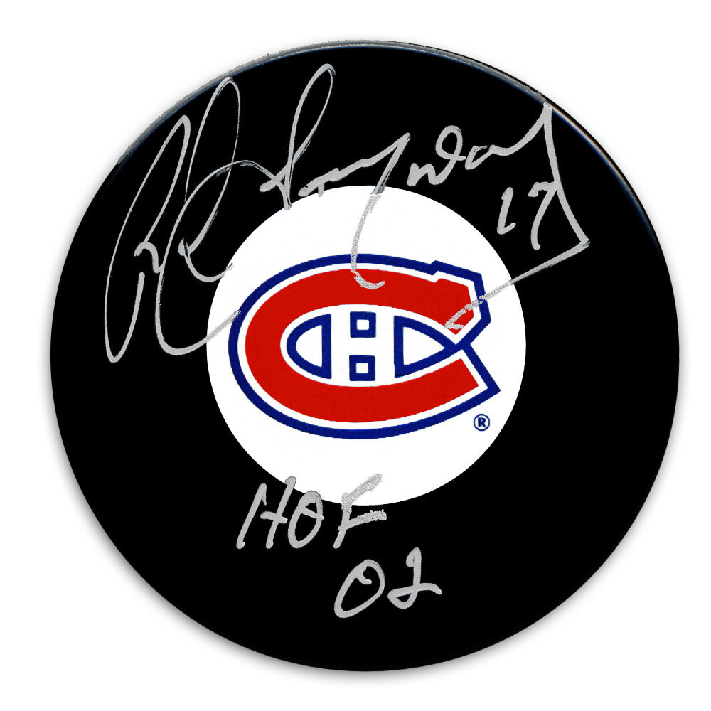 Rod Langway Montreal Canadiens HOF Autographed Puck