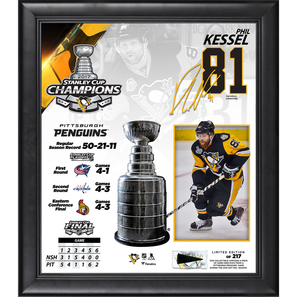 Phil Kessel Penguins 2017 Stanley Cup Champions Framed 15