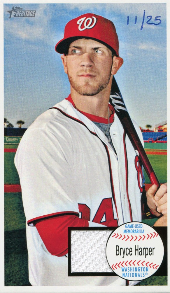 2013 Topps Heritage Giants Relics #BH Bryce Harper 11/25