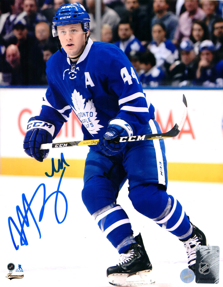 Morgan Rielly - Signed 8x10 Leafs Blue Action
