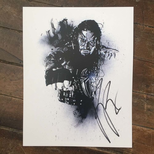 Roman Reigns SIGNED 11 x 14 Rob Schamberger Print