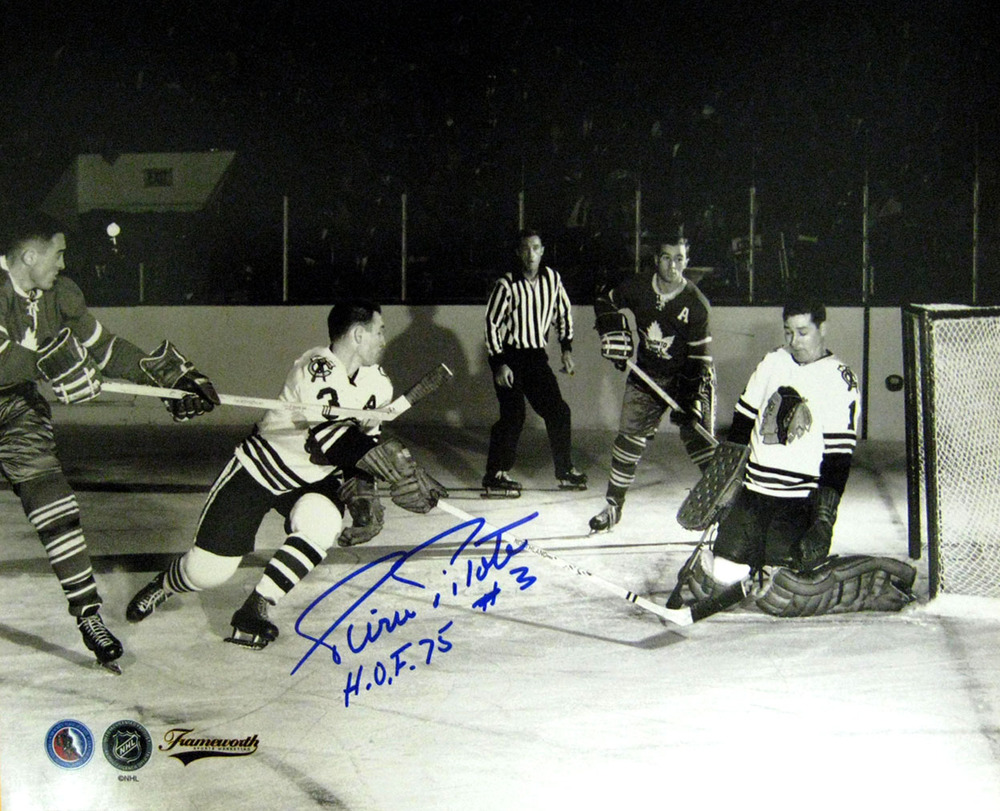 Pilote,P Signed 8x10 Photo Only Horiz vs Leafs B&W