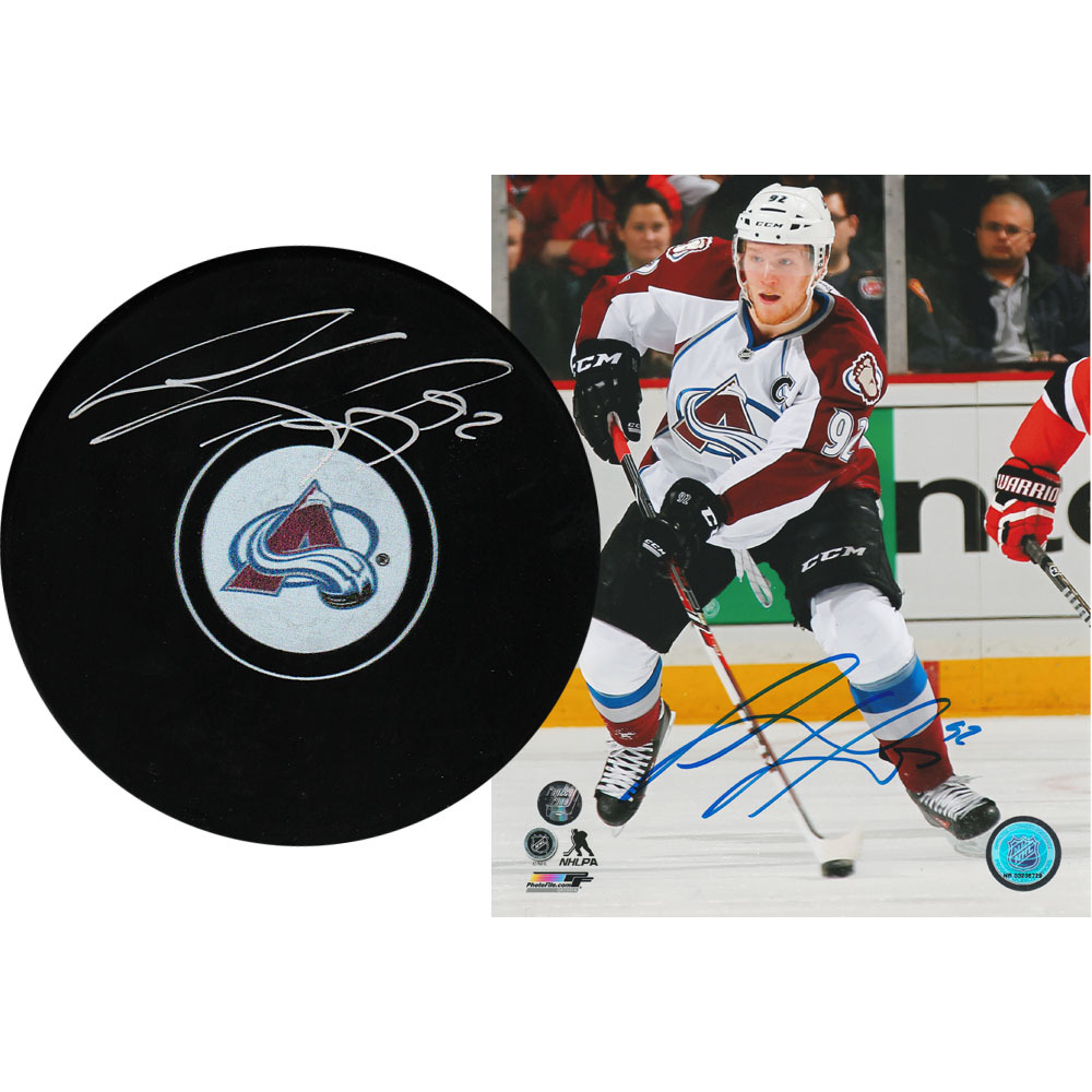 Gabriel Landeskog Autographed Combo Lot - 8X10 Photo & Puck