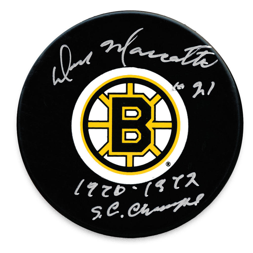 Don Marcotte Boston Bruins SC Years Autographed Puck