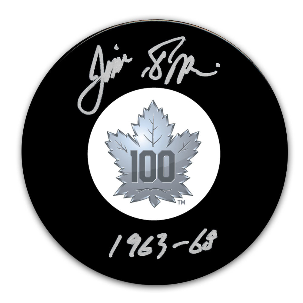 Jim Pappin Toronto Maple Leafs 100th Anniversary Autographed Puck