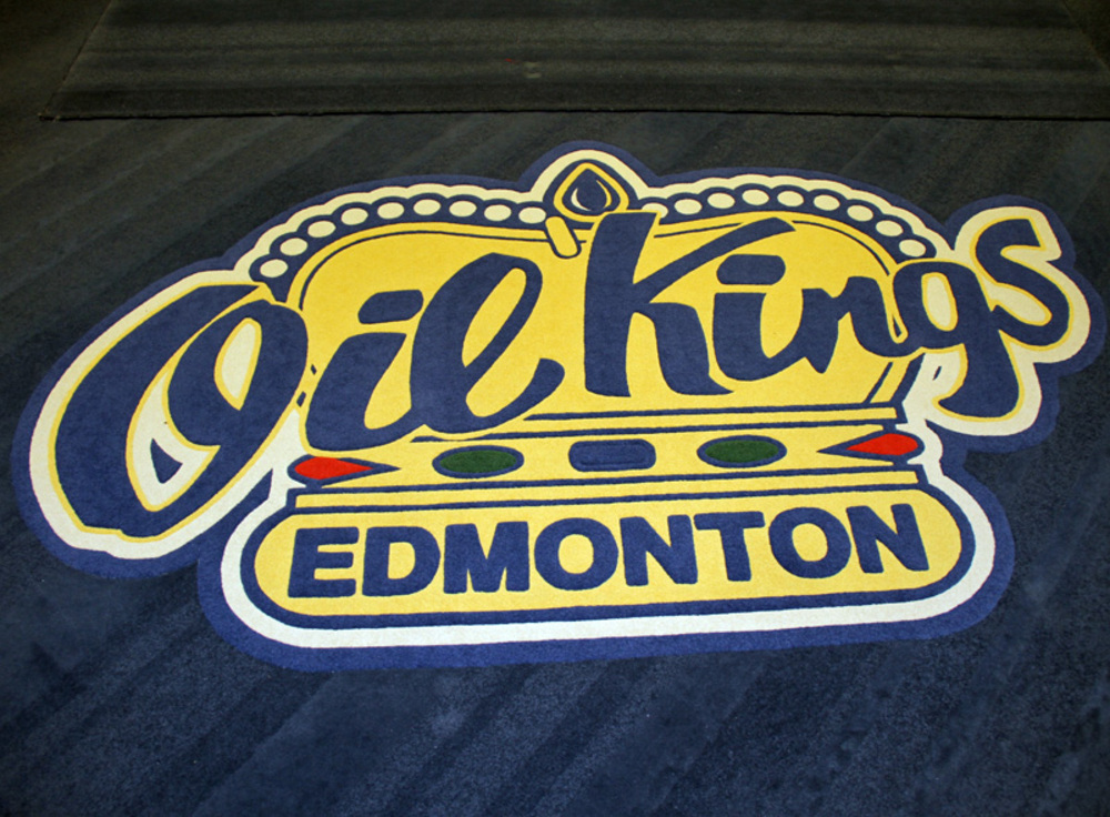 Edmonton Oil Kings Custom Made Carpet Logo From Main Locker Room Floor