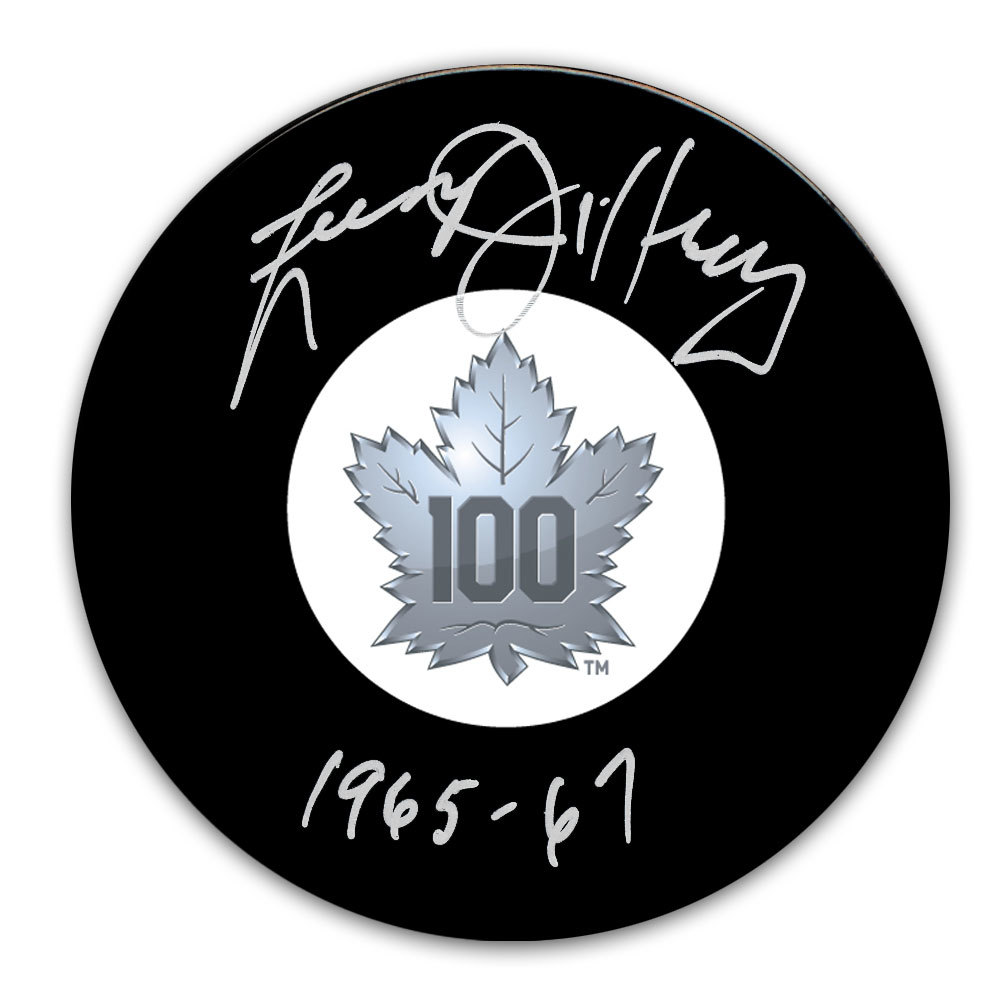 Larry Jeffrey Toronto Maple Leafs 100th Anniversary Autographed Puck