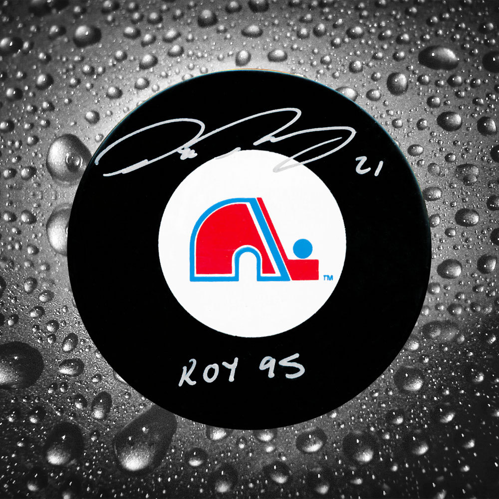 Peter Forsberg Quebec Nordiques Autographed Puck