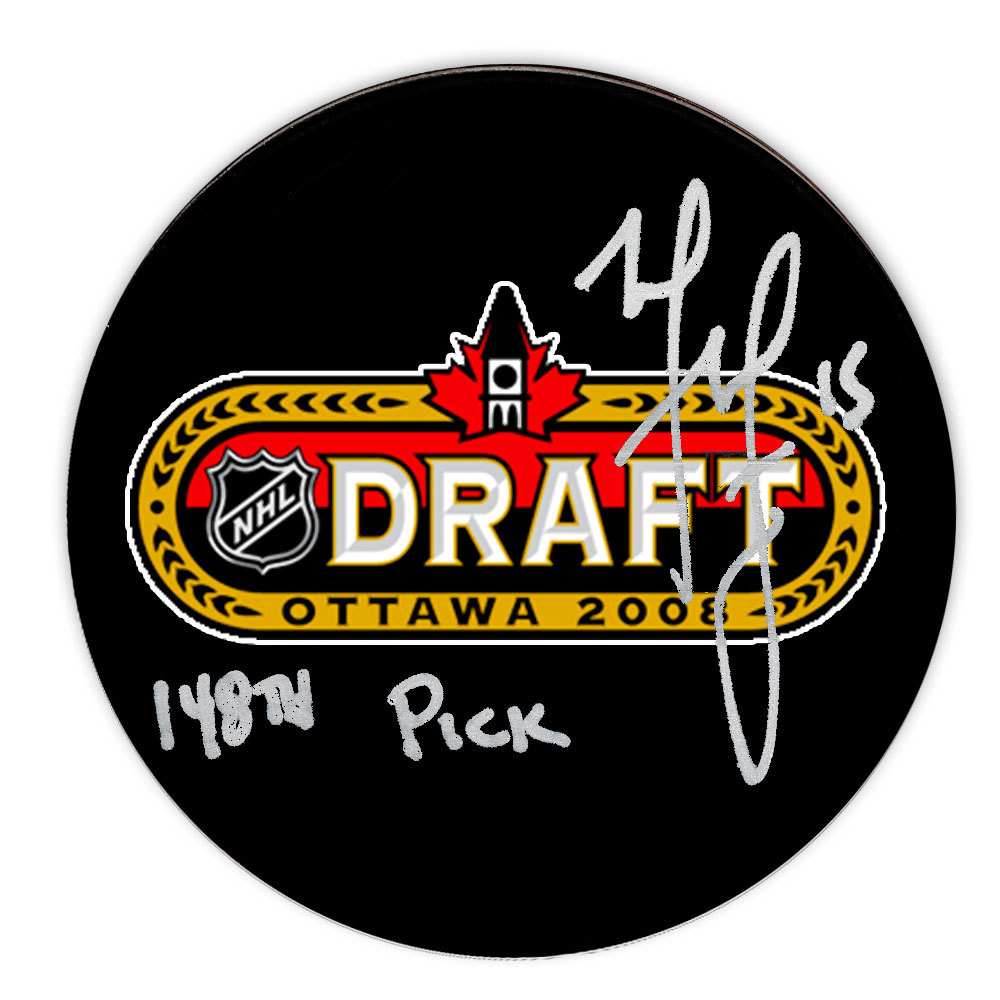 Matt Martin 148th Pick 2008 NHL Draft Day Autographed Puck Toronto Maple Leafs