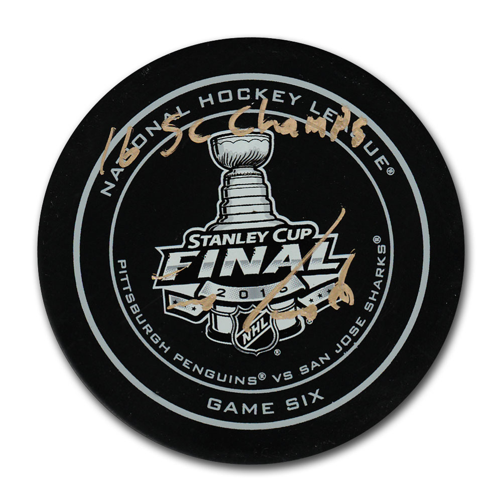 Trevor Daley Autographed 2016 Stanley Cup Final Official Game Six Puck w/16 SC CHAMPS Inscription