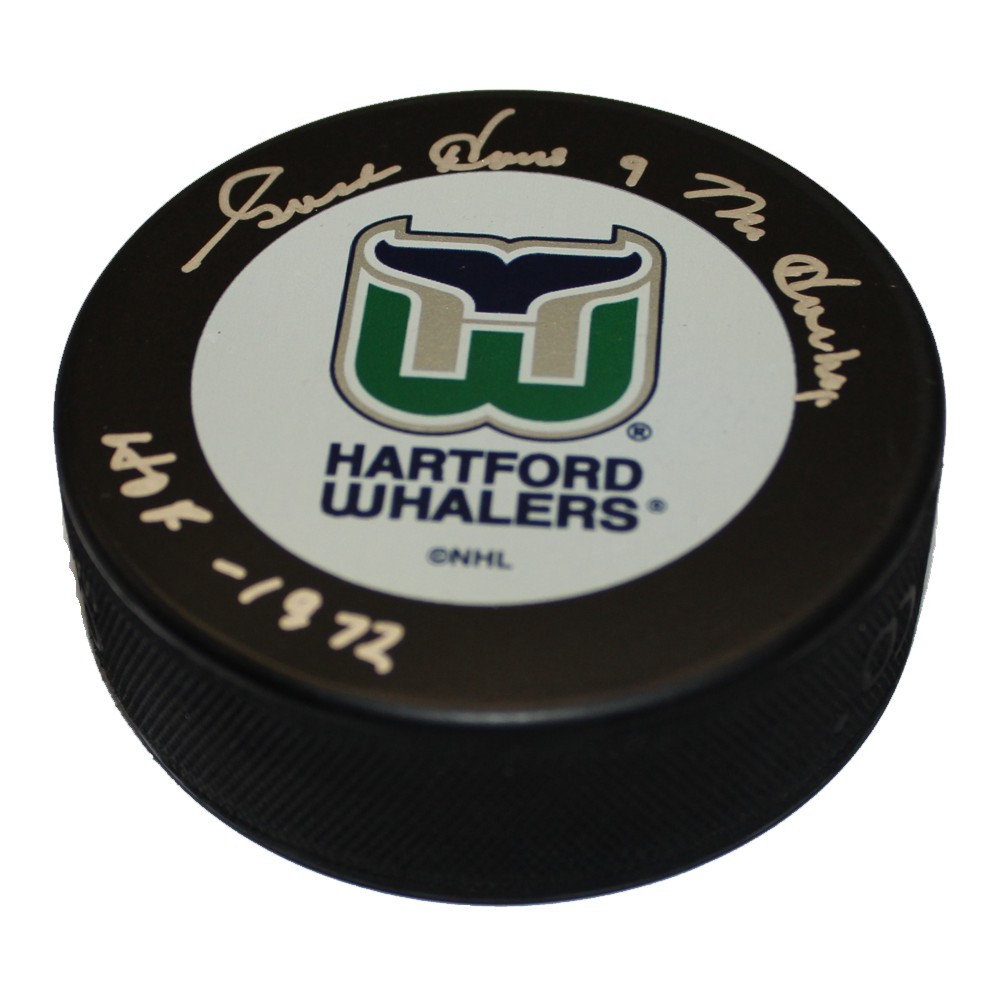 Gordie Howe Autographed Hartford Whalers Puck