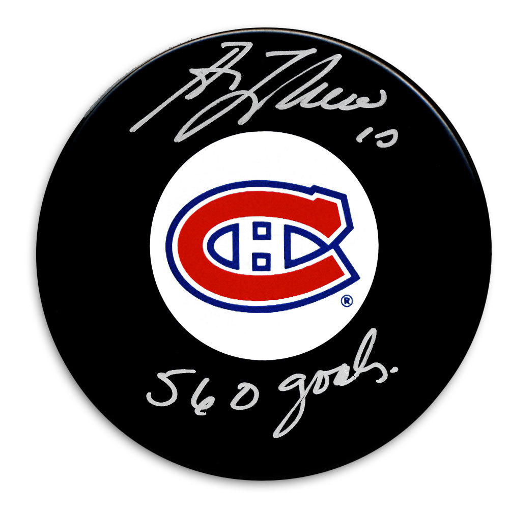 Guy Lafleur Montreal Canadiens 560 Goals Autographed Puck