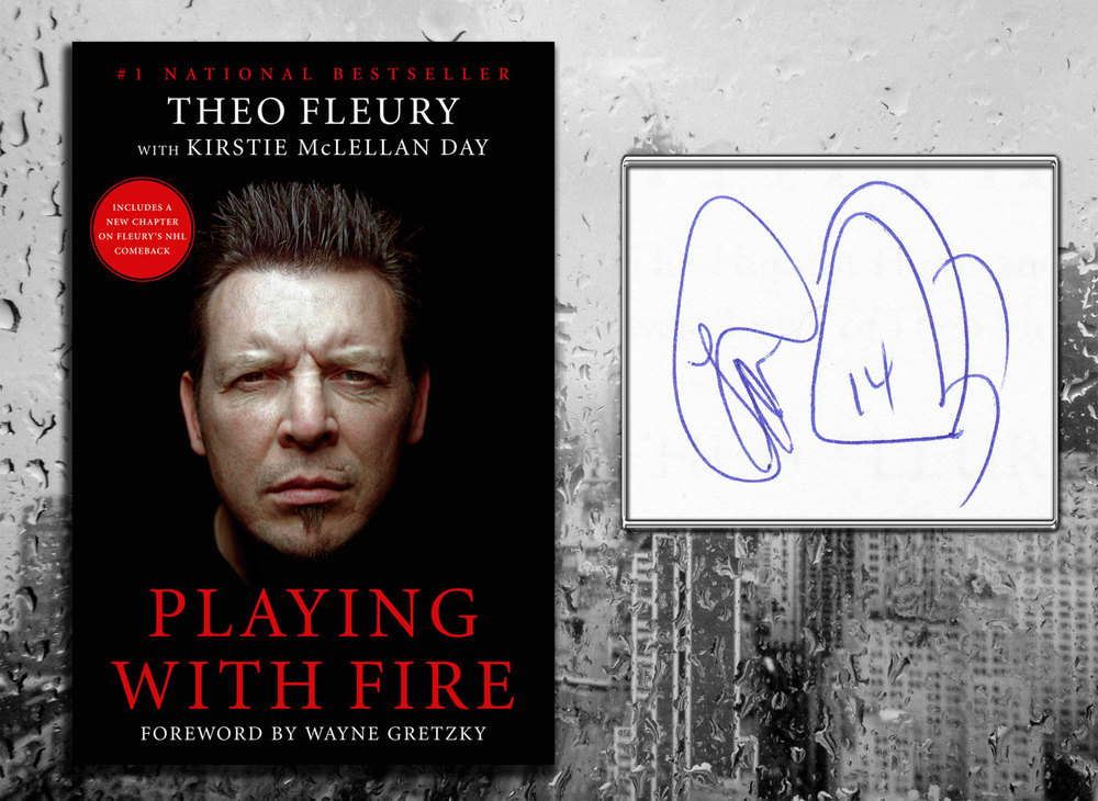 Theo Fleury PLAYING WITH FIRE Signed Hardcover Book