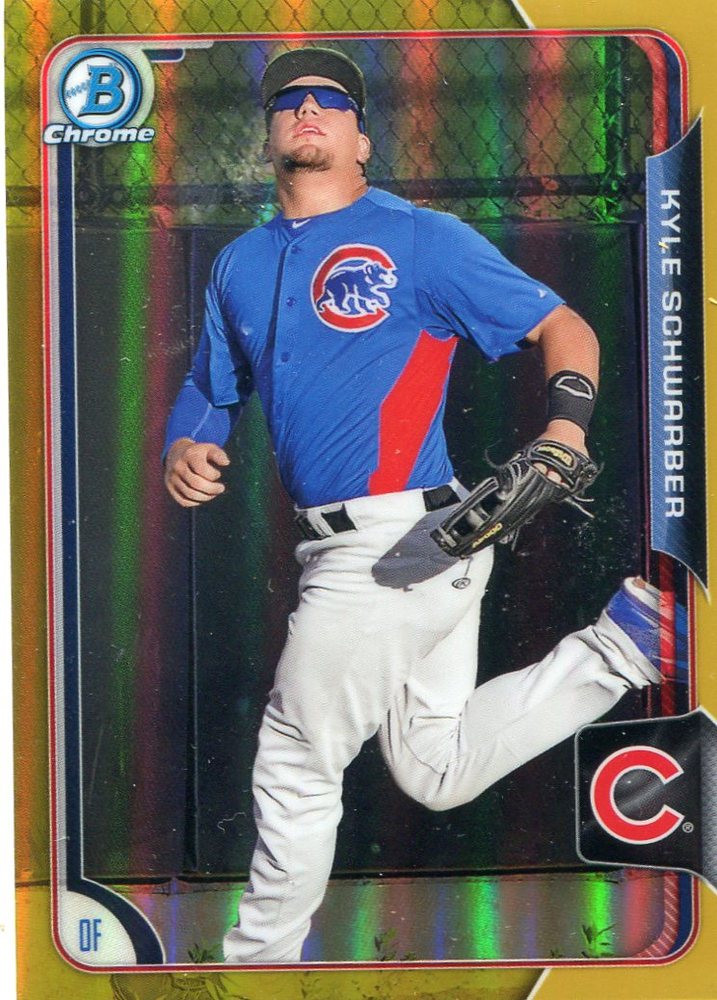 2015 Bowman Chrome Prospects Gold Refractors #BCP58 Kyle Schwarber 09/50
