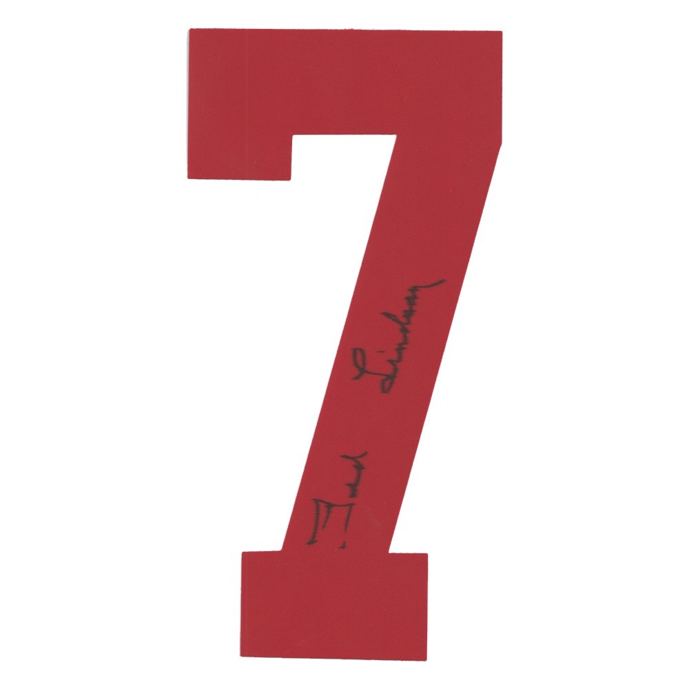Ted Lindsay Autographed Detroit Red Wings Twill Jersey Number