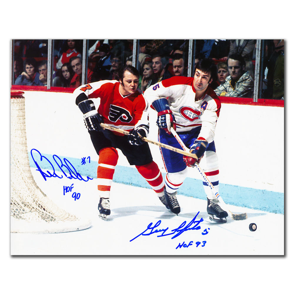 Bill Barber vs. Guy Lapointe HOF Dual Autographed 8x10