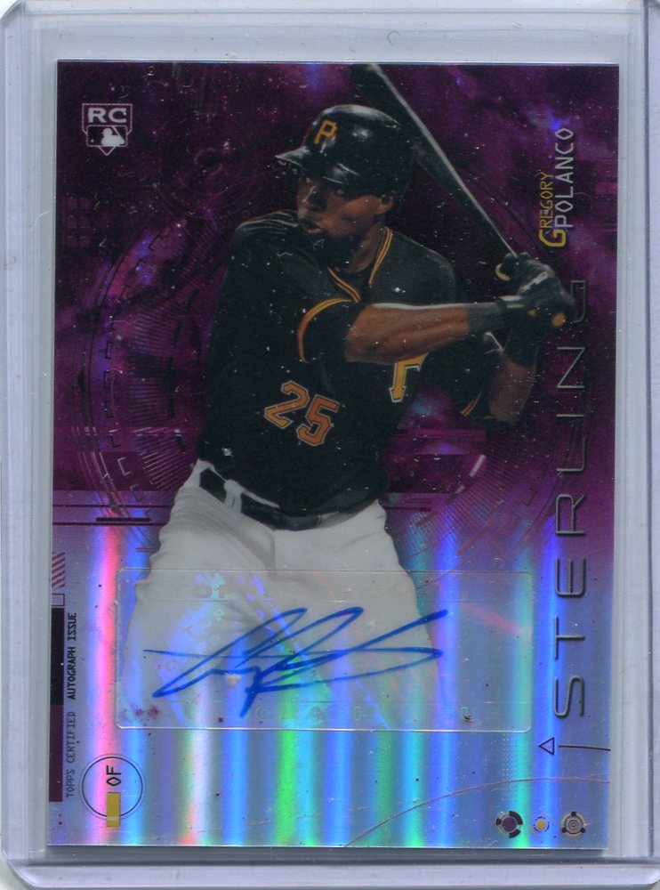 2014 Bowman Sterling Rookie Autographs Magenta Refractors Gregory Polanco 25/99