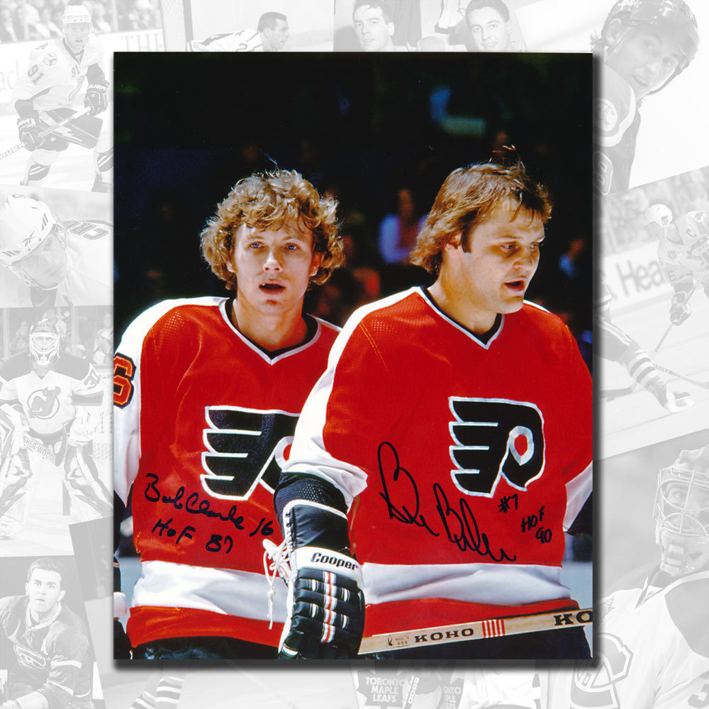 Bobby Clarke & Bill Barber Philadelphia Flyers HOF Dual Autographed 16x20