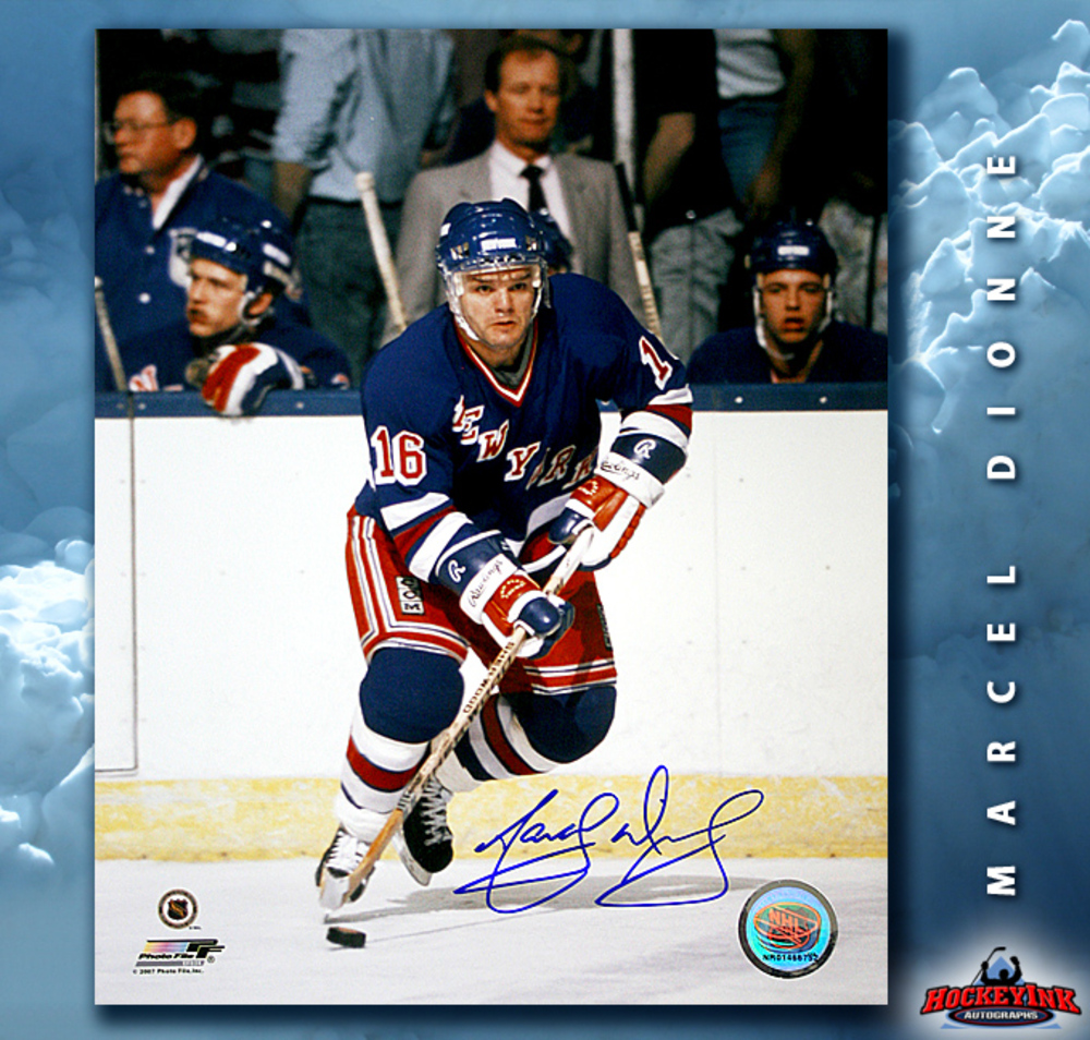 MARCEL DIONNE Signed New York Rangers 8 X 10 Photo - 70500