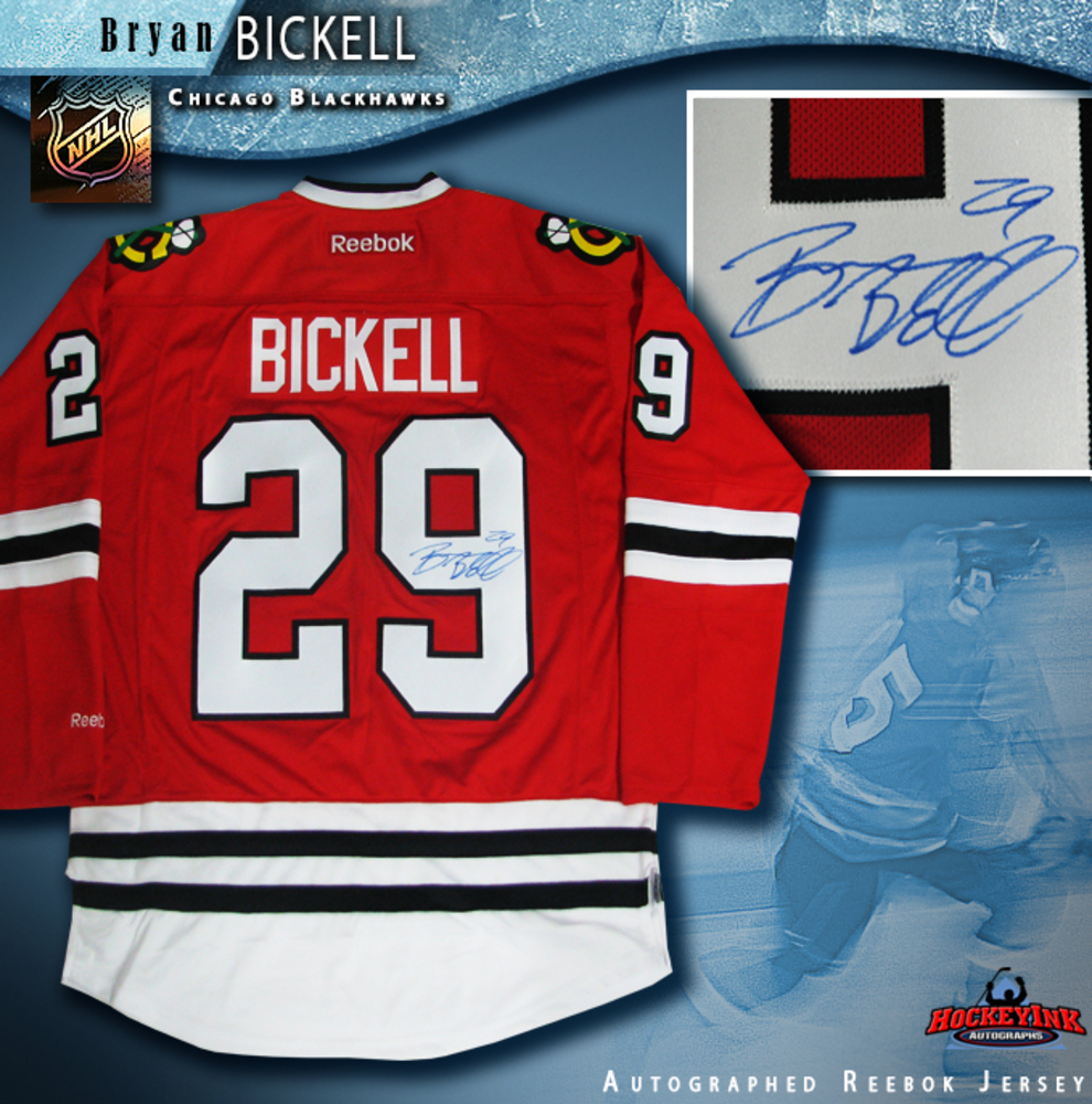 BRYAN BICKELL Signed Chicago Blackhawks Red Reebok Jersey