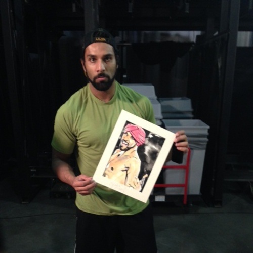 Jinder Mahal Signed Painting by Rob Schamberger