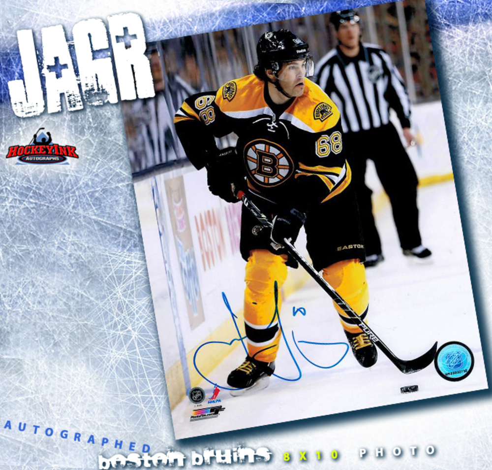 JAROMIR JAGR Signed Boston Bruins 8 X 10 Photo - 70294