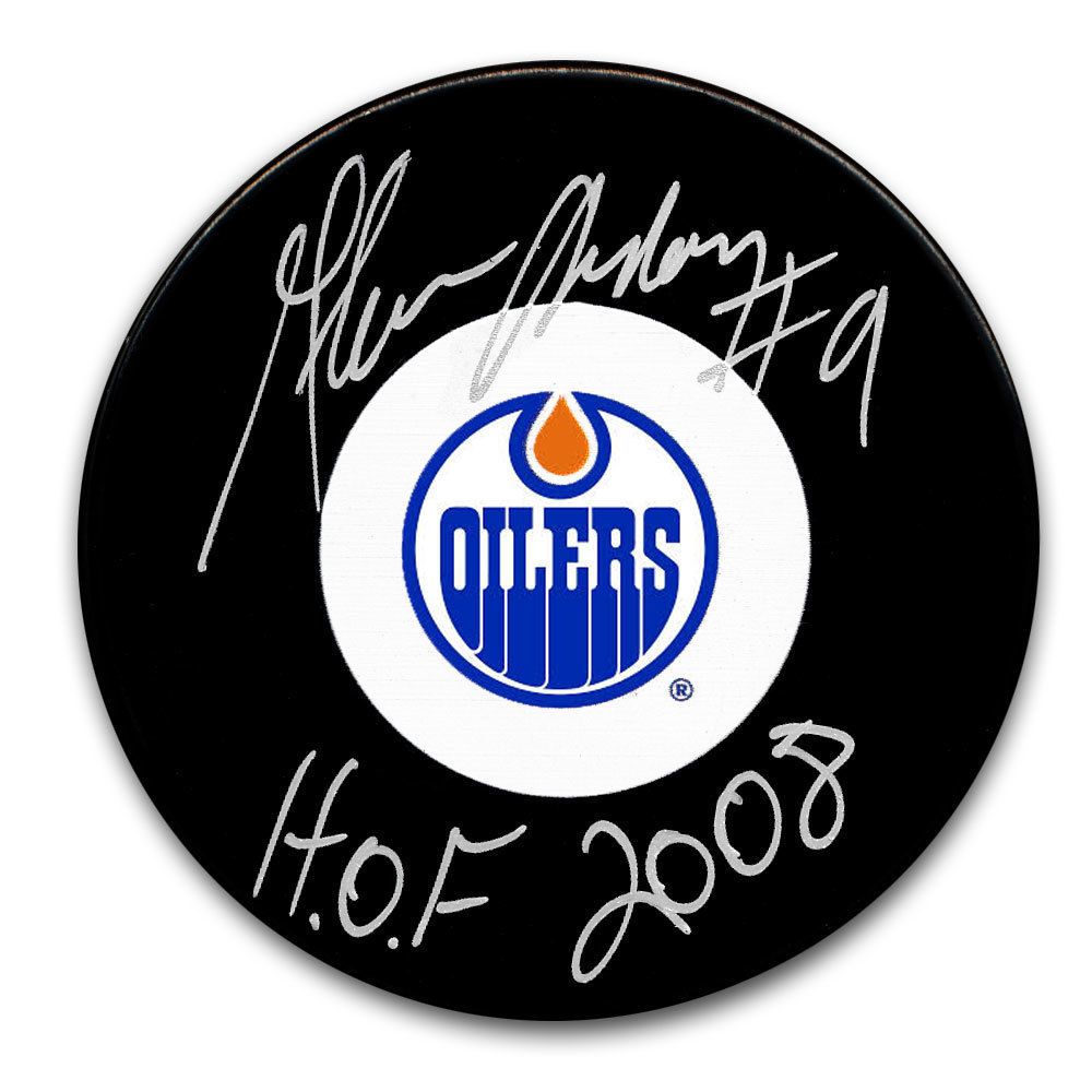 Glenn Anderson Edmonton Oilers HOF Autographed Puck