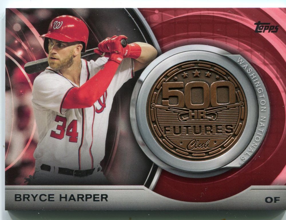 2016 Topps Update 500 HR Futures Club Medallions #500M6 Bryce Harper