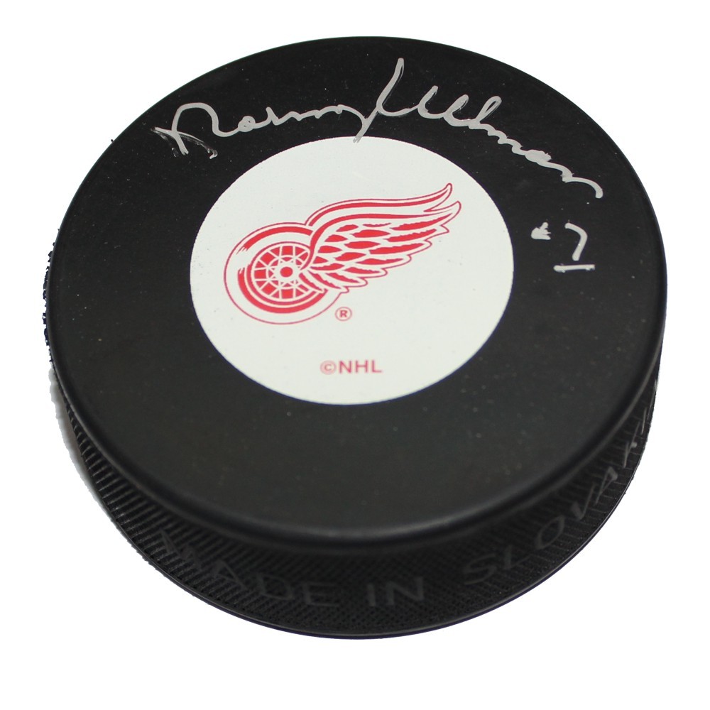 Norm Ullman Autographed Detroit Red Wings Puck