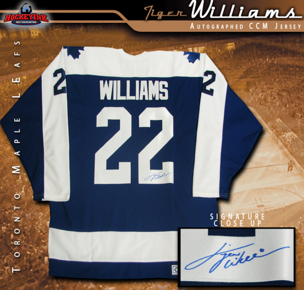 TIGER WILLIAMS Signed Toronto Maple Leafs Blue CCM Jersey