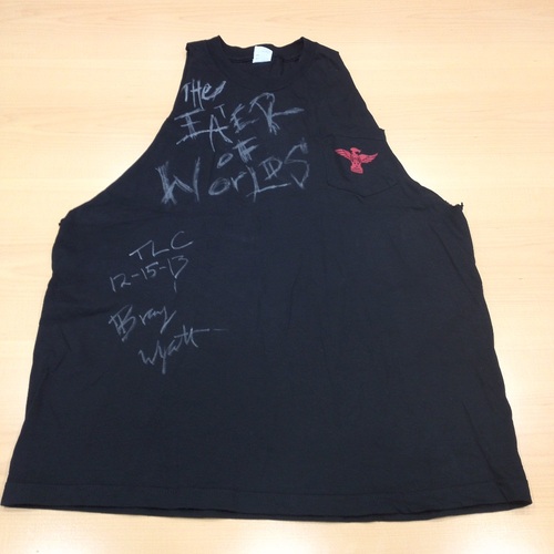 Bray Wyatt Worn & Signed Custom T-Shirt (EATER OF WORLDS - TLC 12/15/13)