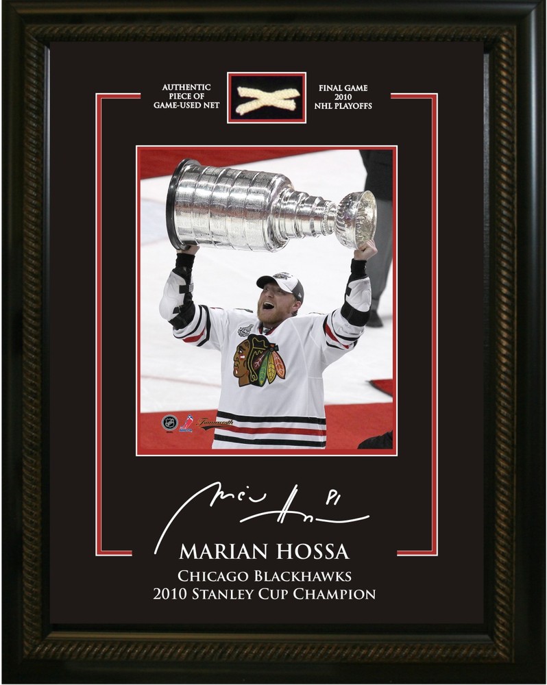 Hossa,M 8x10 With Piece of 2010 Stanley Cup Net