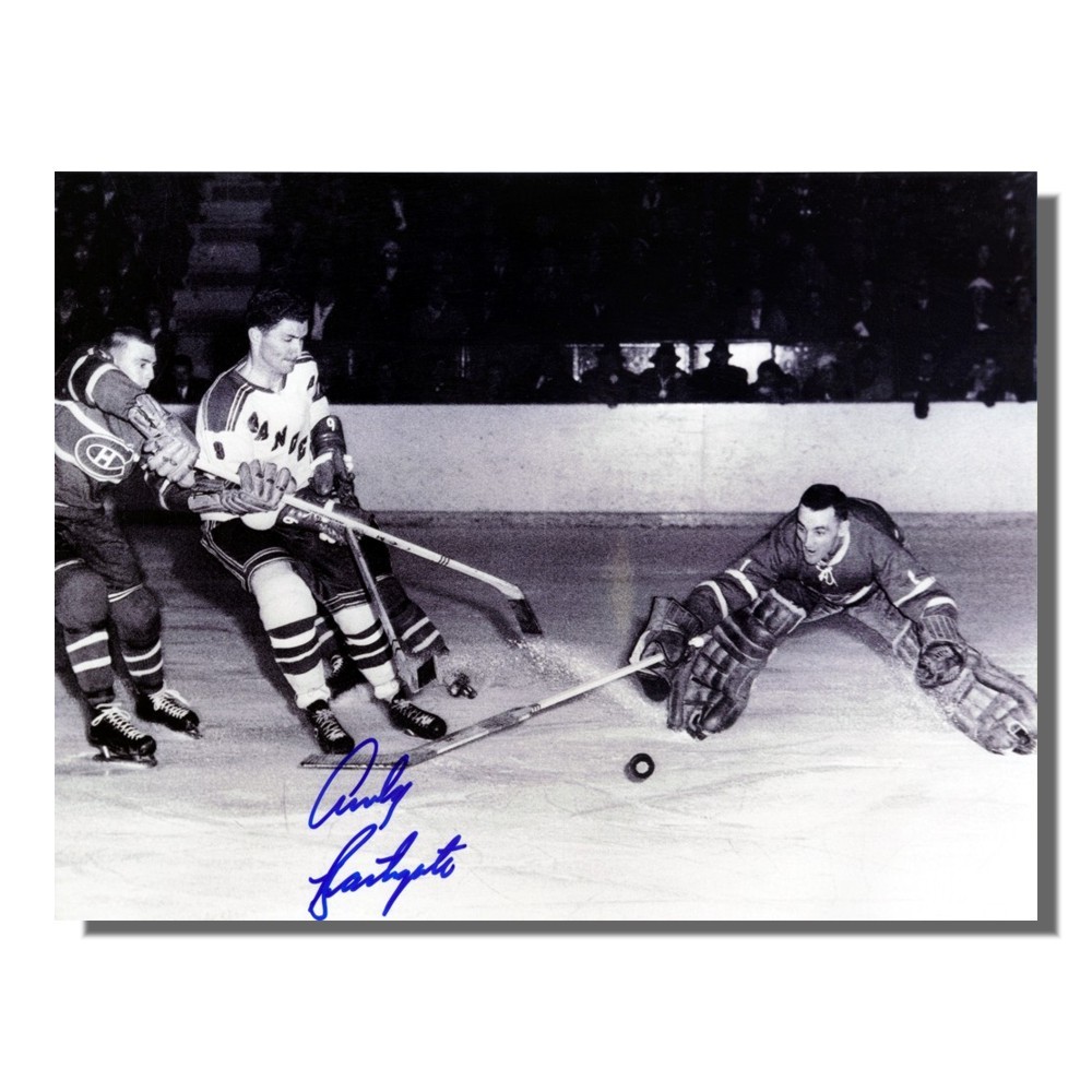 Andy Bathgate Autographed New York Rangers 8x10 Photo
