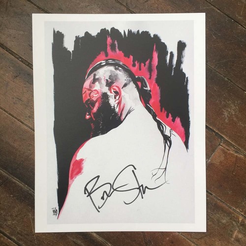 Braun Strowman SIGNED 11 x 14 Rob Schamberger Print