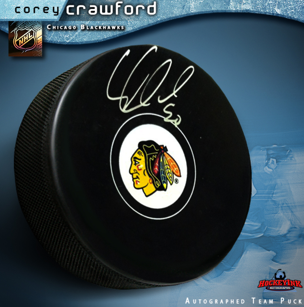 COREY CRAWFORD Signed Chicago Blackhawks Puck