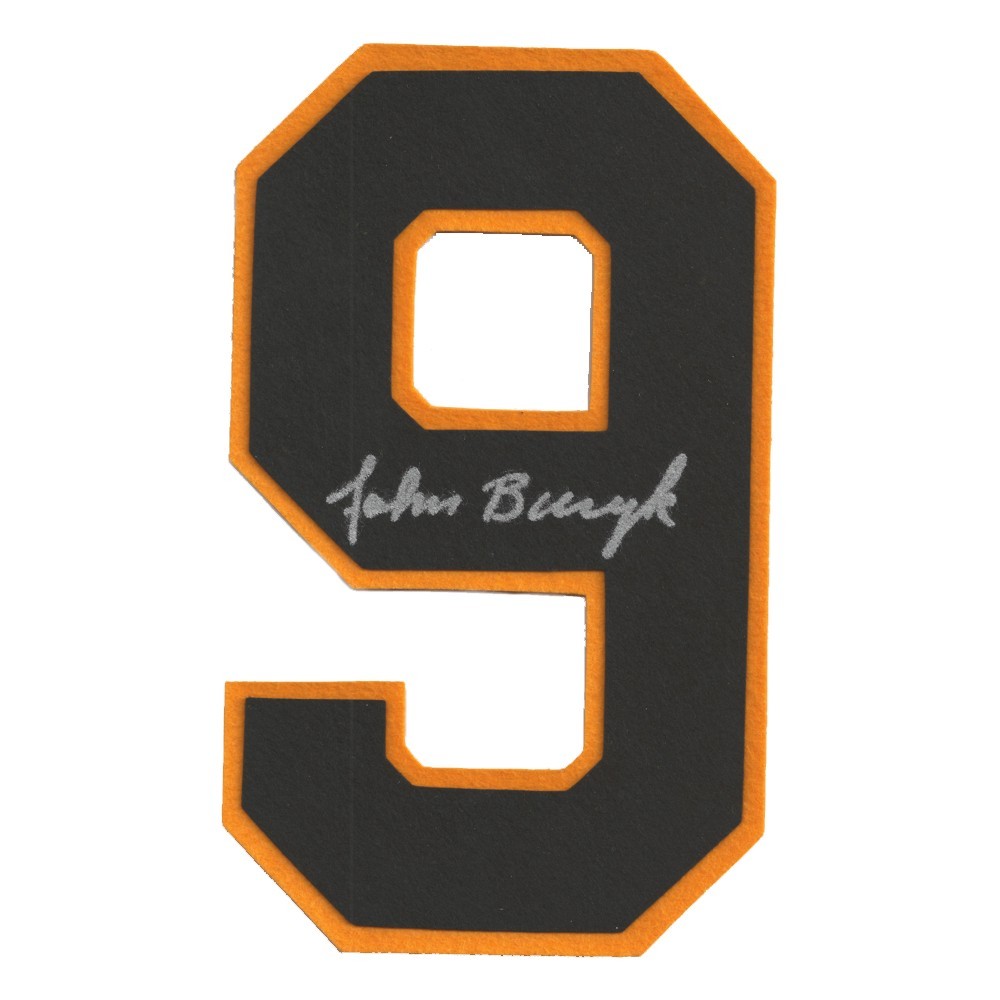 Johnny Bucyk Autographed Boston Bruins Felt Sweater Number