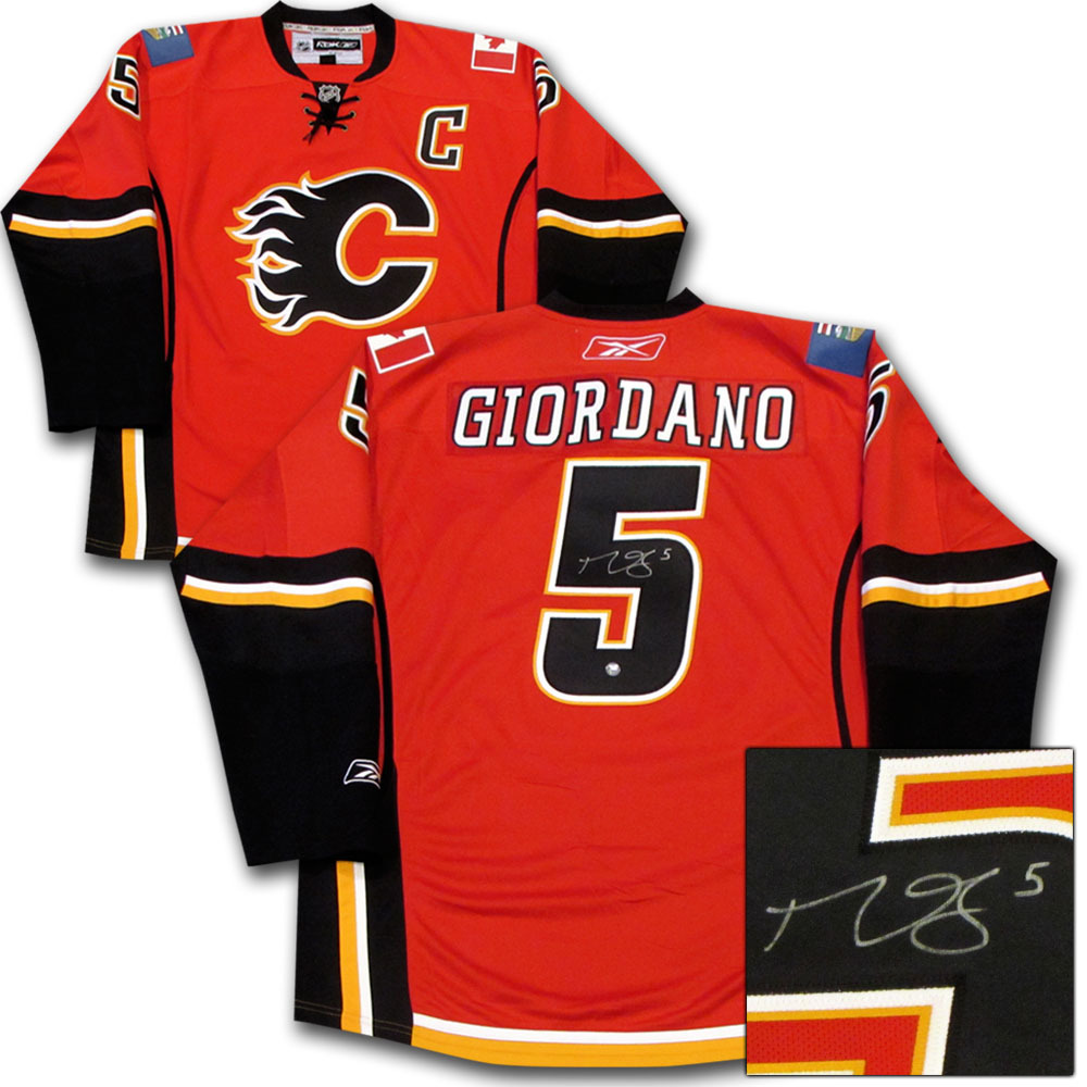 giordano autographed calgary flames jersey nhl auctions giordano autographed calgary flames jersey nhl auctions