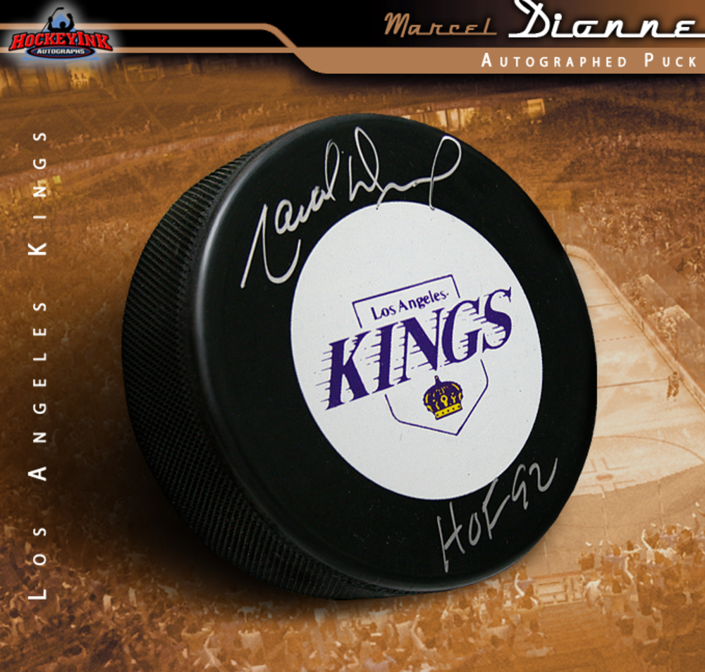 MARCEL DIONNE Signed Los Angeles Kings Puck
