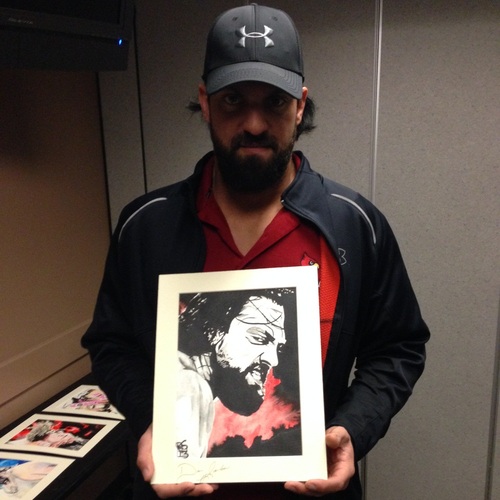 Damien Sandow Signed Painting by Rob Schamberger