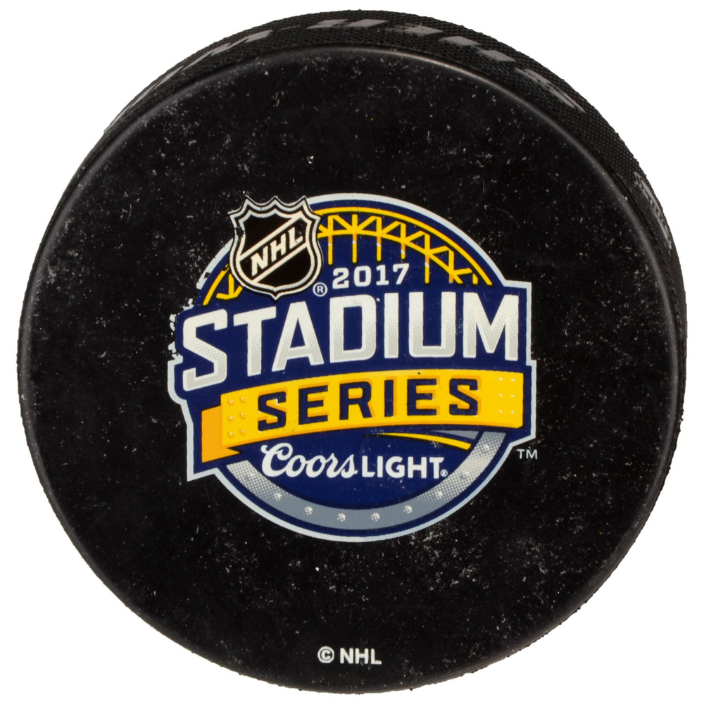 2017 Stadium Series Pittsburgh Penguins Practice-Used Puck - Used During February 24, 2017 Practice Session