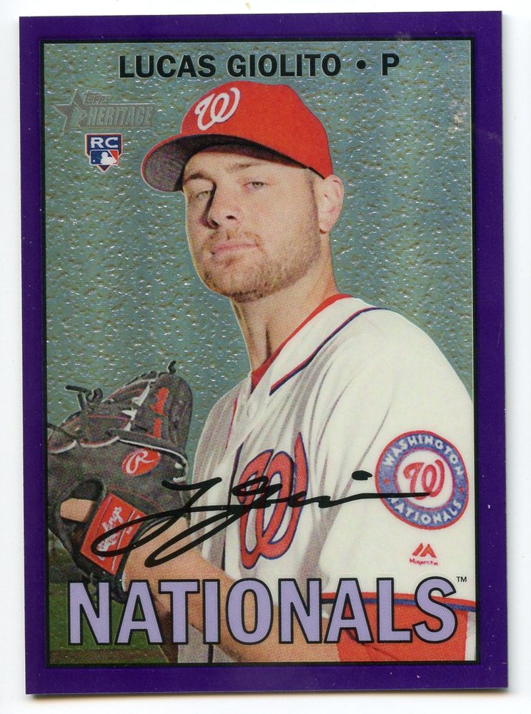 2016 Topps Heritage Chrome Purple Refractors #THC514 Lucas Giolito