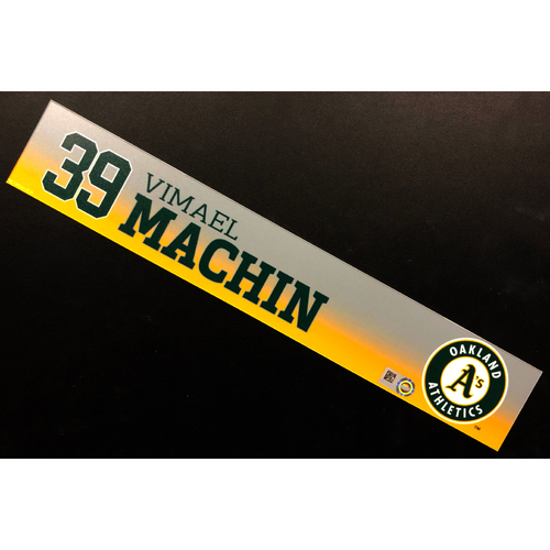 Game-Used 2020 Spring Training Locker Nameplate - Vimael Machin