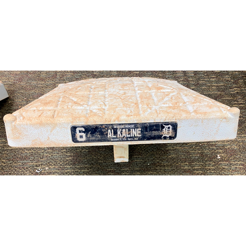 2021 Detroit Tigers Comerica Park GameUsed Base with in Loving Memory