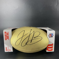NFL - Commanders Javontae Jean-Baptiste Signed Gold Composite Football