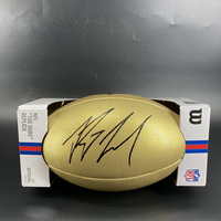 NFL - Colts Riley Leonard Signed Gold Composite Football