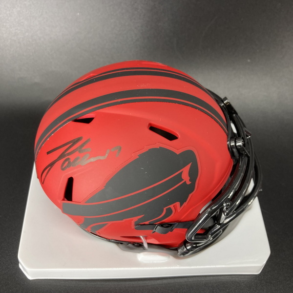 Bills - Josh Allen Signed Rave Mini Helmet