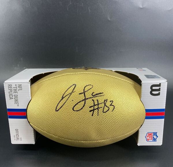 NFL - Commanders Jaylin Lane Signed Gold Composite Football