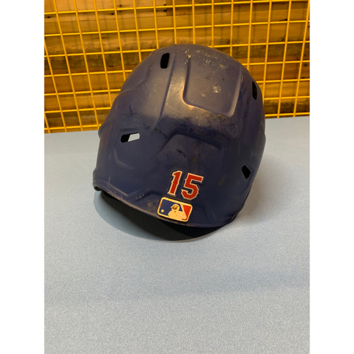 Nick Solak Game-Used Matte Blue Helmet Worn Opening Day 2020 - Inaugural Opening Day at Globe Life Field