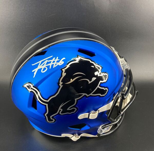 Lions - Terrion Arnold Signed Replica Rave Helmet